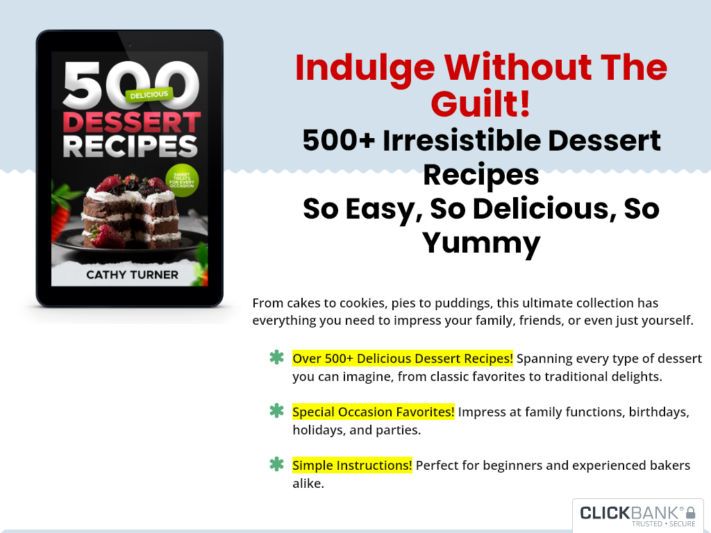500 Mouthwatering Dessert Recipes Review | My Emotional Rollercoaster