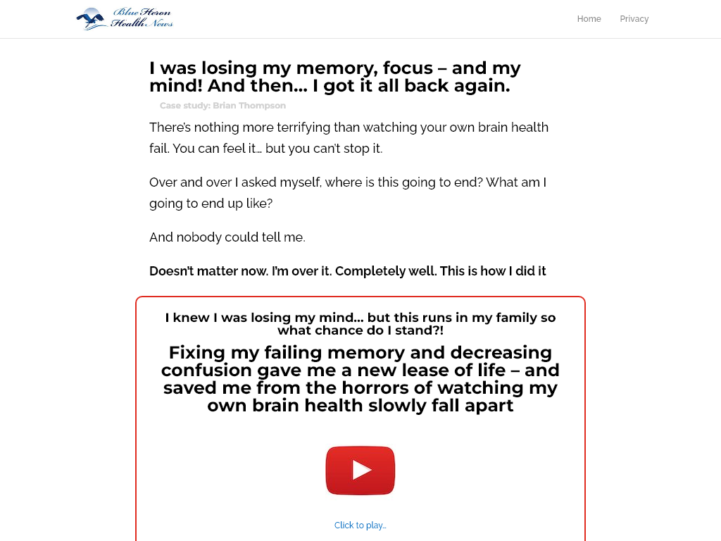 ALZHEIMER’S DEMENTIA BRAIN HEALTH REVIEW – WHAT MADE THE DIFFERENCE?