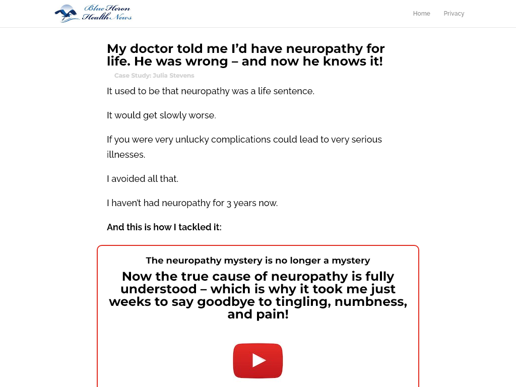 NEUROPATHY NO MORE REVIEW – I AM NEVER GOING BACK TO NORMAL