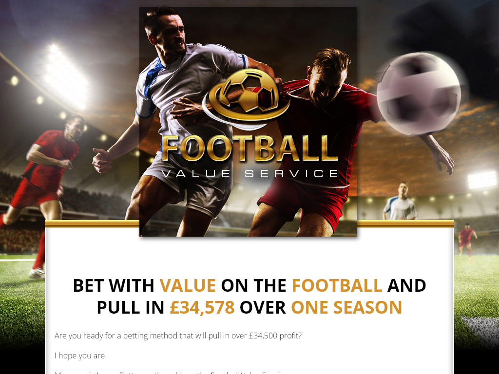 FOOTBALL VALUE SERVICE REVIEW : THE DAY I STOPPED WORRYING