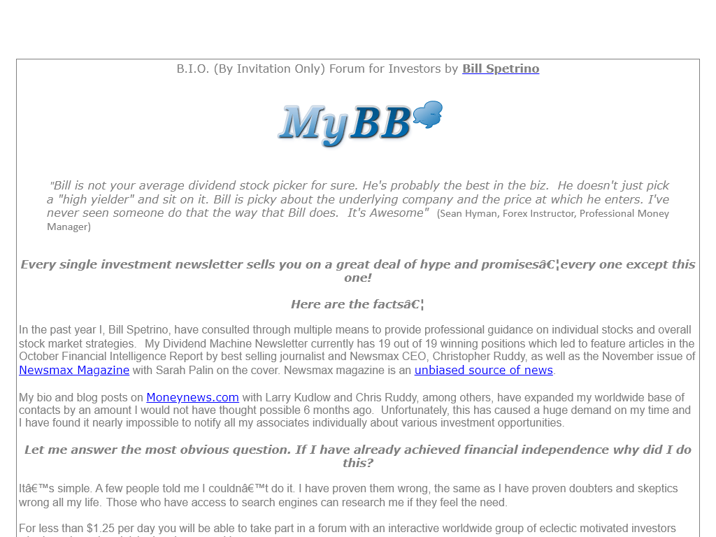 BIO FORUM REVIEW | MY 48 HOUR WARNING TO NEW USERS