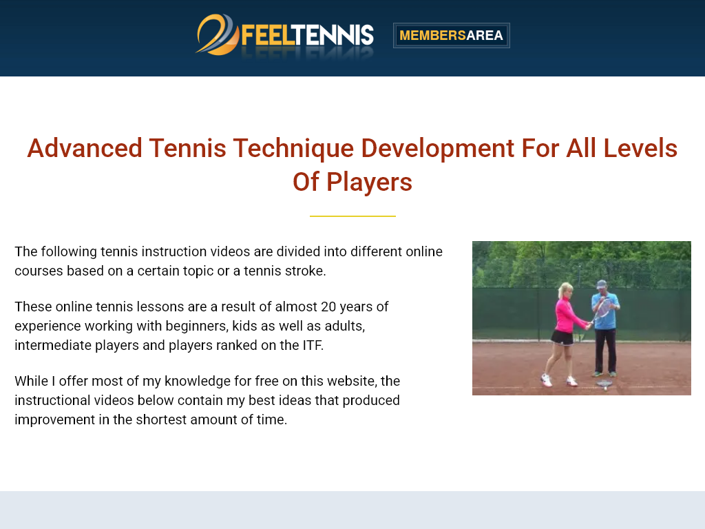 FEEL TENNIS REVIEW : THE BREAKTHROUGH I NEEDED