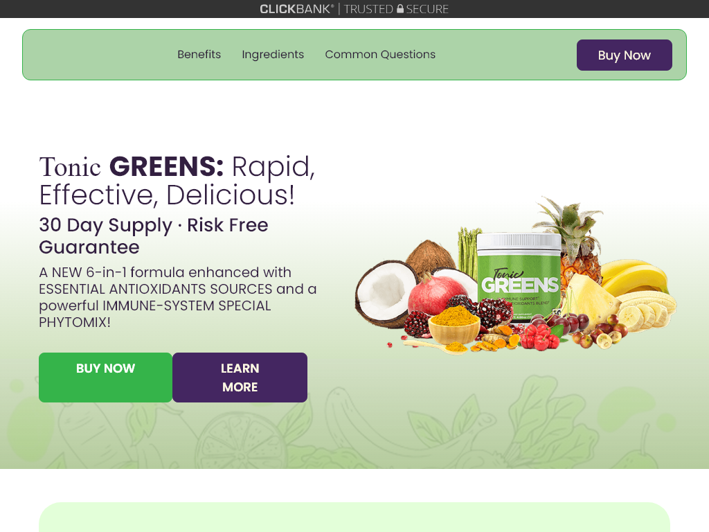 TonicGreens Review – Does a 60-Day Greens Test Change Health?