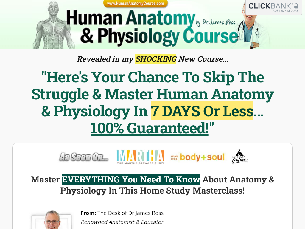 HUMAN ANATOMY & PHYSIOLOGY COURSE REVIEW – HOW IT SAVED MY DAY