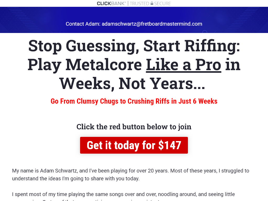 SIMPLISTIC RIFF MASTERY REVIEW : THE FEELING I CAN’T DESCRIBE