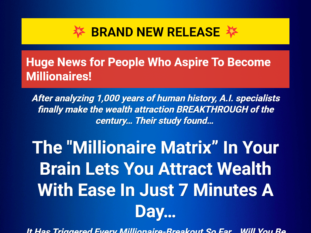 MILLIONAIRE MATRIX CODE REVIEW | THE RESULT I GOT LAST NIGHT