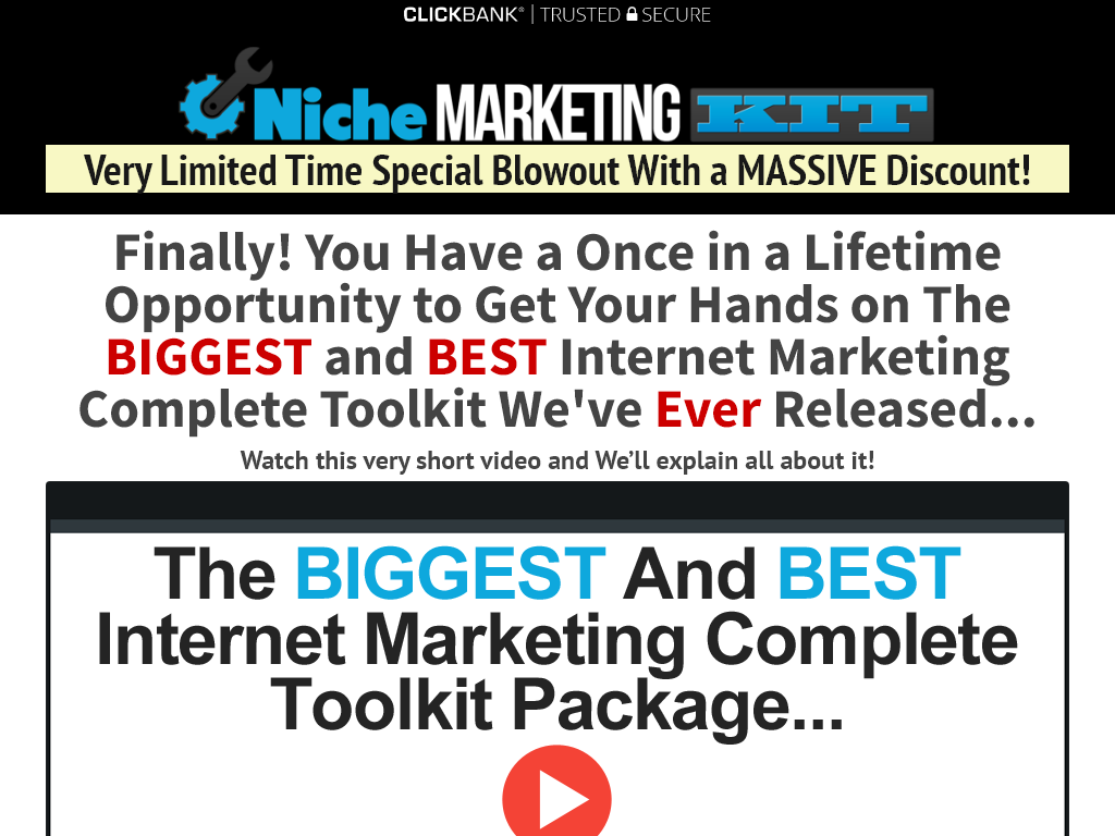 NICHE MARKETING KIT REVIEW – I AM DONE AFTER 30 DAYS