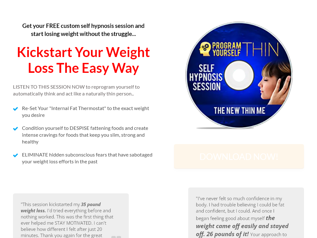 PROGRAM YOURSELF THIN REVIEW – I MADE A MISTAKE IN THE FIRST WEEK