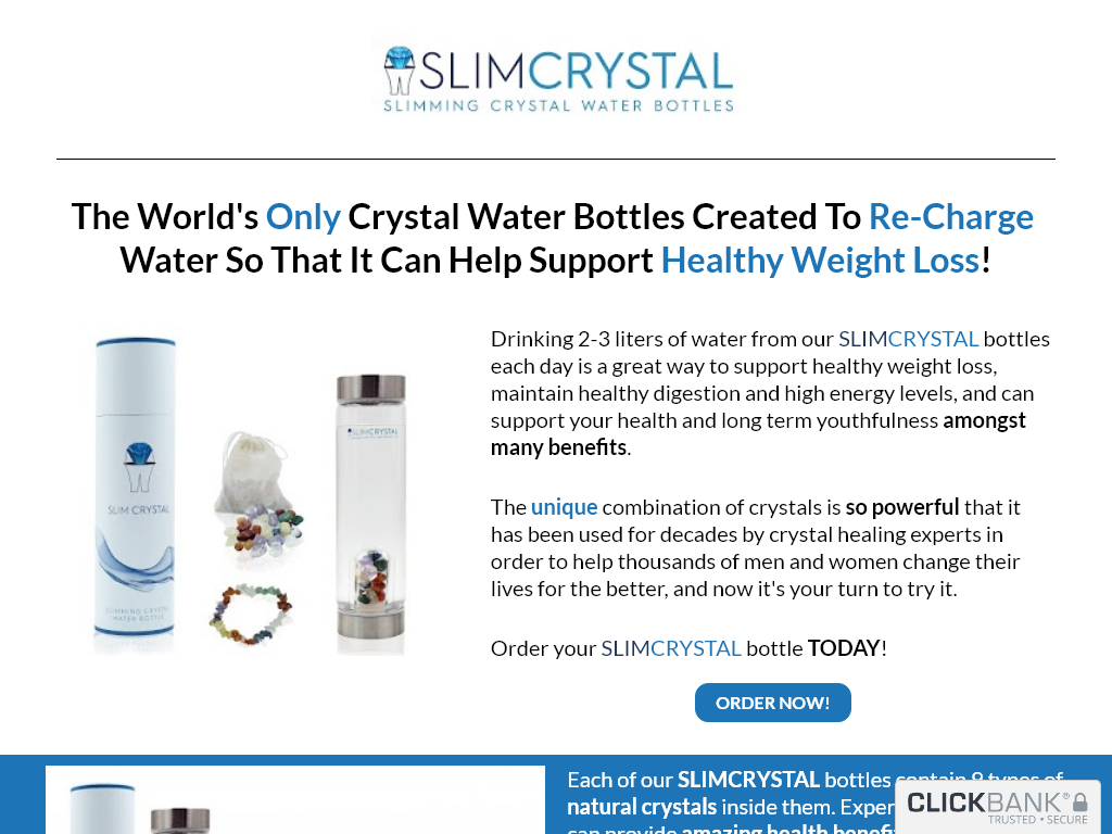 SLIMCRYSTAL Review – Can Crystal-Infused Water Melt Fat in 90 Days?